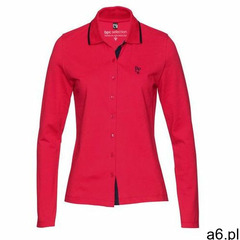 Shirt polo z bawełny pique bonprix czerwono-ciemnoniebieski, bawełna - ogłoszenia A6.pl