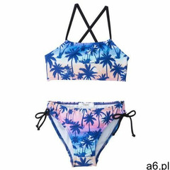 Bikini dziewczęce (2 części) różowo-turkusowy z nadrukiem marki Bonprix - ogłoszenia A6.pl