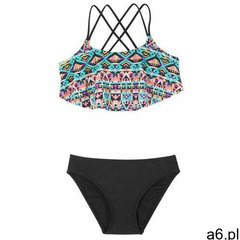 Bikini dziewczęce (2 części) bonprix czarny wzorzysty - ogłoszenia A6.pl