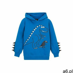 Bluza chłopięca z kapturem i motywem dinozaura bonprix lazurowy niebieski, kolor niebieski - ogłoszenia A6.pl