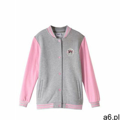 Bluza rozpinana dziewczęca "college" bonprix jasnoszary melanż - dymna orchidea - fuksja, ko - ogłoszenia A6.pl