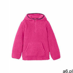 Bluza dziewczęca z polaru baranka z kapturem bonprix różowo-czarny - ogłoszenia A6.pl