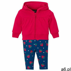 Bluza rozpinana niemowlęca + legginsy (2 części), bawełna organiczna kobaltowo-czerwony marki Bo - ogłoszenia A6.pl