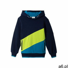 Bluza chłopięca z kapturem "colour-blocking" ciemnoniebiesko-ciemnoturkusowo-zieleń łąki mar - ogłoszenia A6.pl