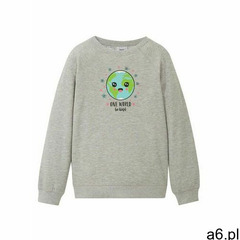 Bonprix Bluza dziewczęca z bawełny organicznej jasnoszary melanż - ogłoszenia A6.pl