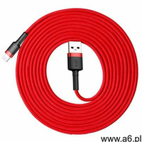 Baseus Cafule Cable wytrzymały nylonowy kabel przewód USB / Lightning QC3.0 2A 3M czerwony (CALKLF-R - ogłoszenia A6.pl