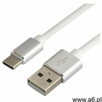 Kabel przewód silikonowy usb - usb-c cbs-1.5cw 1.5m z obsługą szybkiego ładowania do 3a biały marki  - ogłoszenia A6.pl