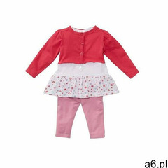 Bolerko niemowlęce + koszulka + legginsy (3 części), bawełna organiczna bonprix ciemnoróżowo - ogłoszenia A6.pl