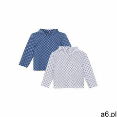 Bonprix Shirt niemowlęcy z długim rękawem i golfem (2 szt.), bawełna organiczna biały + jasny in - ogłoszenia A6.pl