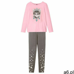 Shirt dziewczęcy z długim rękawem + legginsy (2 części), bawełna organiczna bonprix jasnoróżowo- - ogłoszenia A6.pl