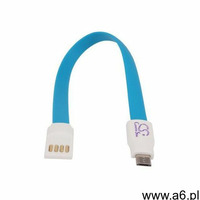 kabel USB->płaskie złącze micro USB 21.50cm ładowanie + transmisja danych (Cameron Sino), AS- - ogłoszenia A6.pl