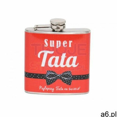 Twojestroje.pl Piersiówka super tata czerwona 180ml (5901730448344) - ogłoszenia A6.pl