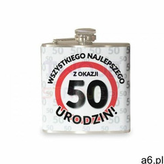 Twojestroje.pl Piersiówka 50 urodziny biała 180ml (5902666708526) - ogłoszenia A6.pl