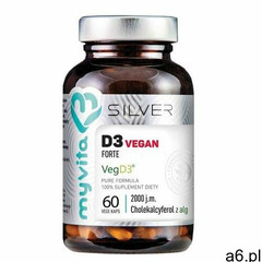 Kapsułki Witamina D3 D-3 VegD3 Vegan Forte 2000 IU 60 kapsułek 30 g MyVita Silver Pure - ogłoszenia A6.pl