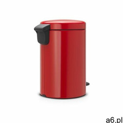Brabantia - kosz newicon - 12 l - plastikowe wiadro i wolnoopadająca pokrywa - czerwony (87107551120 - ogłoszenia A6.pl