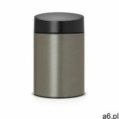 Brabantia - kosz slide bin - pokrywa plastikowa – 5l - platynowy / pokrywa czarna - ogłoszenia A6.pl