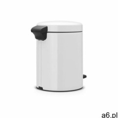 Brabantia - kosz newicon - 5 l - metalowe wiadro i wolnoopadająca pokrywa - biały - ogłoszenia A6.pl