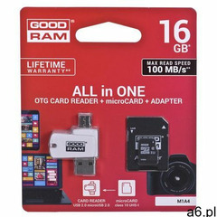 Goodram all in one microsdhc 16gb class 10+czyt.kar - m1a4-0160r12 - ogłoszenia A6.pl