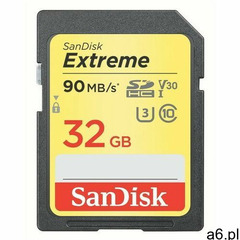 Karta extreme sdhc 32 gb 90/40 mb/s v30 uhs-i u3 marki Sandisk - ogłoszenia A6.pl