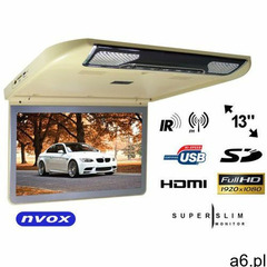 NVOX VRF1343U BE Monitor samochodowy podwieszany podsufitowy LCD 13" cali HDMI USB SD - ogłoszenia A6.pl