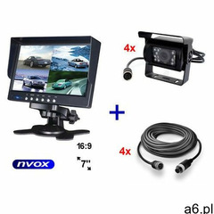 Nvox hm 740 quad monitor samochodowy lub wolnostojący lcd 7" cali cofania obsługa 4 kamer 12v 24 - ogłoszenia A6.pl