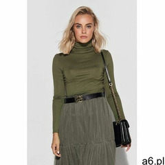 Dopasowany dzianinowy golf - khaki marki Makadamia - ogłoszenia A6.pl