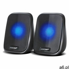 Głośniki Audiocore AC835 komputerowe 6W USB minijack czarne LED, 9_53934 - ogłoszenia A6.pl
