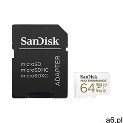 Karta pamięci SANDISK Max Endurance microSDXC 64GB + SD Adapter - ogłoszenia A6.pl
