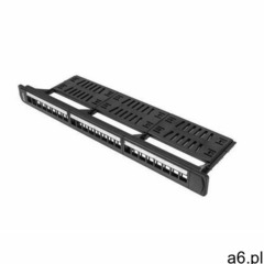 LANBERG Patch panel pusty 24 porty 1U 19 cali czarny z organizerem do modułów keystone PPKS-1124-B - ogłoszenia A6.pl
