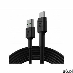USB - USB-C Power Stream 2m QC 3.0 czarny w oplocie - ogłoszenia A6.pl