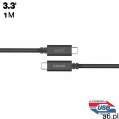 Kanex kabel USB-C do ładowania & synchronizacji danych 5.0A 10 Gbps 1m (czarny) - ogłoszenia A6.pl