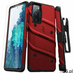 bolt cover pancerne etui na samsung galaxy s20 fe ze szkłem na ekran i podstawką (czerwone) marki Zi - ogłoszenia A6.pl
