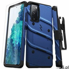bolt cover pancerne etui na samsung galaxy s20 fe ze szkłem na ekran i podstawką (niebieskie) marki  - ogłoszenia A6.pl