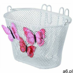 Kosz na kierownicę jasmin basket junior mocowanie na haki 12"-20", stalowy motyle biały (new - ogłoszenia A6.pl