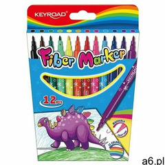 Flamastry KEYROAD Fiber Marker, 12szt., na zawieszce, mix kolorów (6954884577681) - ogłoszenia A6.pl