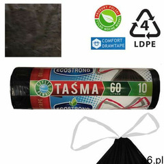 Sipeko Worki na śmieci taśmą czarne 23mik ldpe 60l 10szt (5907589810431) - ogłoszenia A6.pl