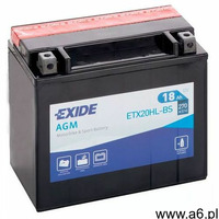 Akumulator motocyklowy etx20hl-bs/ ytx20hl-b 12v 18ah 270a en p+ marki Exide - ogłoszenia A6.pl