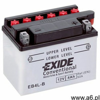 Akumulator motocyklowy EXIDE EB4L-B / YB4L-B 12V 4Ah 50A EN P+ - ogłoszenia A6.pl
