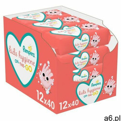 PAMPERS Chusteczki Kids Hygiene On-the-Go 12x40szt- Zamów do 16:00, wysyłka kurierem tego samego dni - ogłoszenia A6.pl