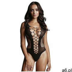Siatkowe body z dekoltem v-neck teddy s/m/l 495419 marki Shots - ogłoszenia A6.pl