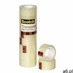 Taśma biurowa SCOTCH (550), 19mm, 10m, w folii, 8szt., transparentna (3134375305150) - ogłoszenia A6.pl