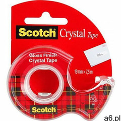 Taśma biurowa scotch crystal clear (6-1975), transparentna, 19mm, 7, 5m marki Scotch-3m - ogłoszenia A6.pl