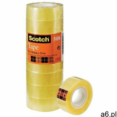 Taśma biurowa SCOTCH eko (508) 15mm 33m 10szt. transparentny żółty, 3M-UU010702569 - ogłoszenia A6.pl