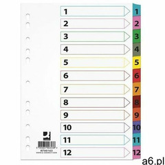 Przekładki Mylar Q-Connect 1-12 kart, KF00163 - ogłoszenia A6.pl