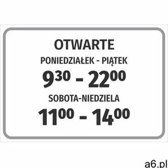 Naklejka otwarte wraz z godzinami pracy marki Wally - piękno dekoracji - ogłoszenia A6.pl