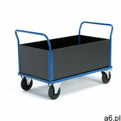 Wózek platformowy transfer, 4 burty z siatki, 1200x800 mm, koła gumowe, z hamulcami marki Aj produkt - ogłoszenia A6.pl
