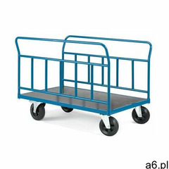 Aj produkty Wózek platformowy transfer, 2 burty z rur stalowych, 1200x800 mm, koła gumowe, z hamulca - ogłoszenia A6.pl