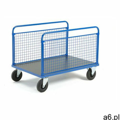 Wózek platformowy transfer, 2 burty z siatki, 1200x800 mm, koła gumowe, bez hamulców marki Aj produk - ogłoszenia A6.pl