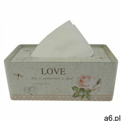 Pojemnik blaszany na chusteczki Love, 21,5 cm (8595571240983) - ogłoszenia A6.pl