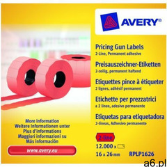 Metki cenowe avery zweckform 16x26 - czerwone marki Avery-zweckform - ogłoszenia A6.pl